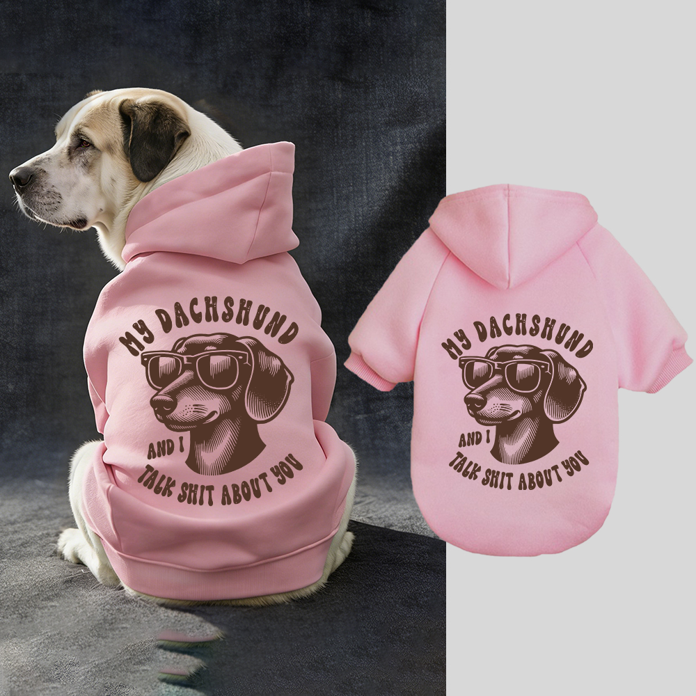 MY DACHSHUND AND I TALK SHIT ABOUT YOU Puppy Hoodie | BKPet326
