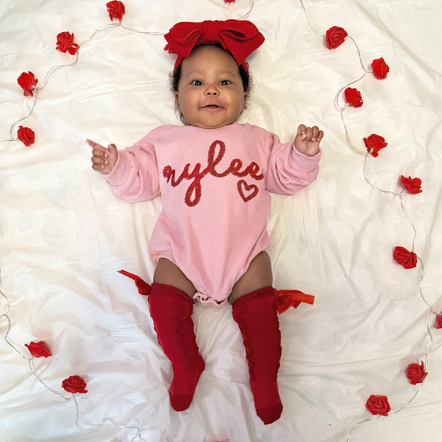 Personalized Valentines Baby Girl Outfit Set | ValGift14