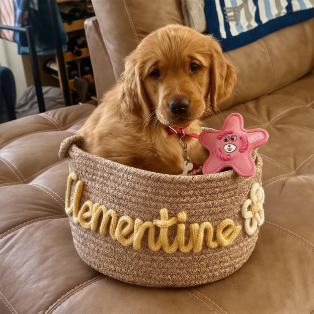 Personalized Star Flying Disc Squeaky Dog Toy | BKPet386