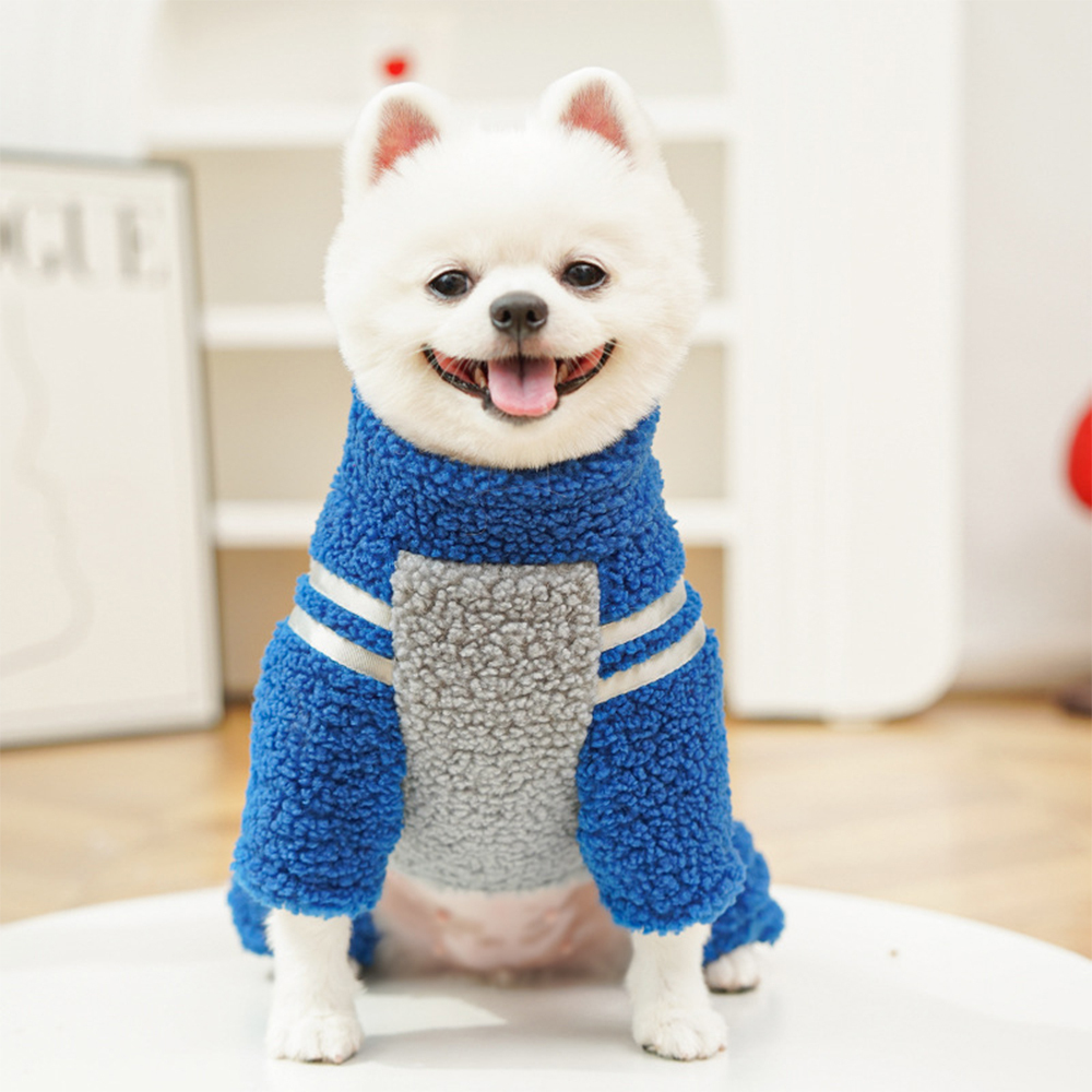 Personalized Leather Patch Pets Sherpa Warm Coat | BKPet389