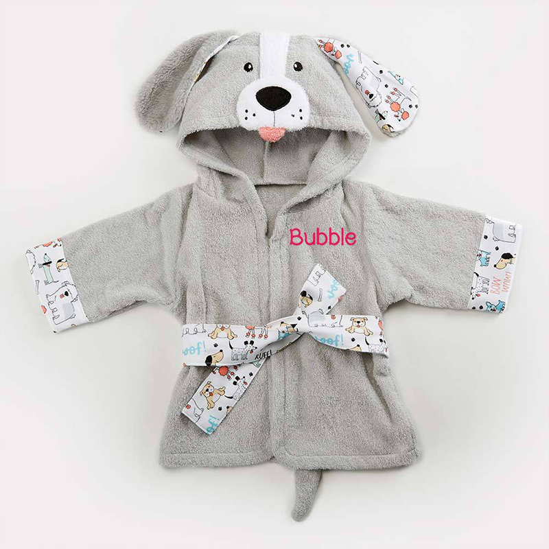 Personalized Embroidered Cozy Kid Animal Bathrobe | CWbaby37