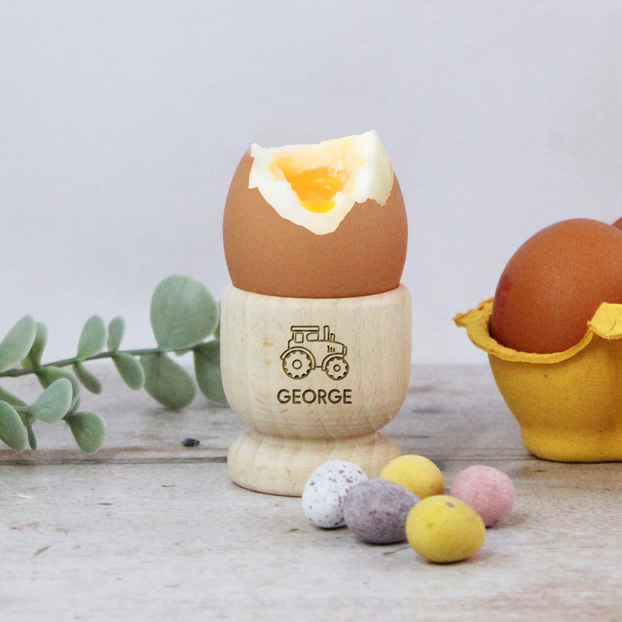 Personalized Kids Wooden Egg Cup | CWToy90
