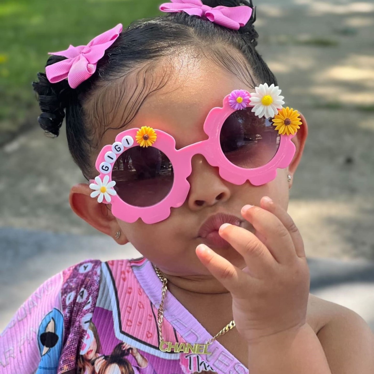 Personalized Colorful Flower Sunglasses For Kids | CWBeach42