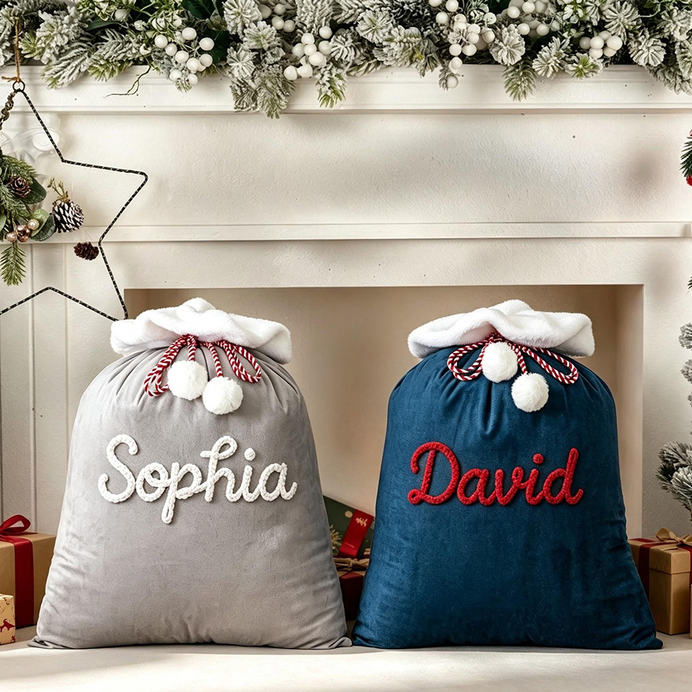 Personalized Large Christmas Velvet Santa Sack for Gifts | MCGift199