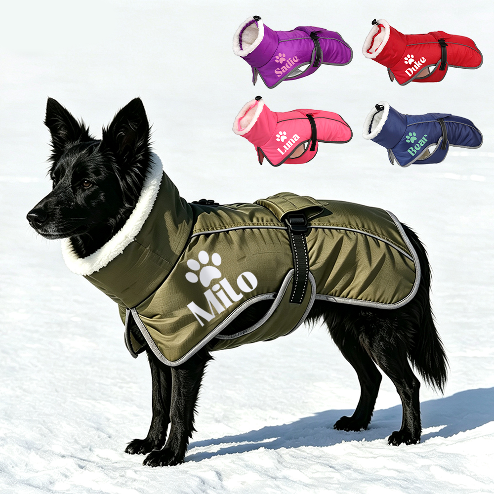 Personalized Winter Warm & Waterproof Cotton Coat For Pets | BKPet595