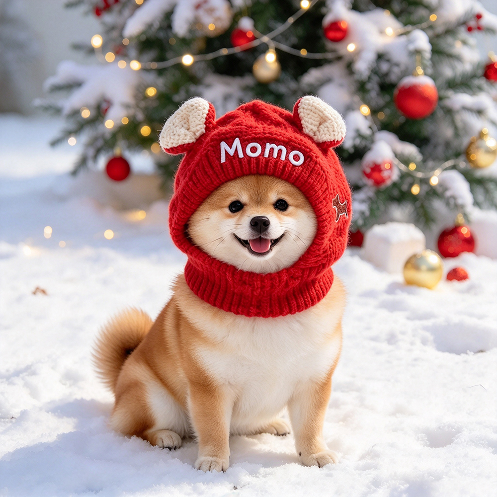 Personalized Embroidered Pet Winter Anti Noise Earmuffs Hat | BKPet206