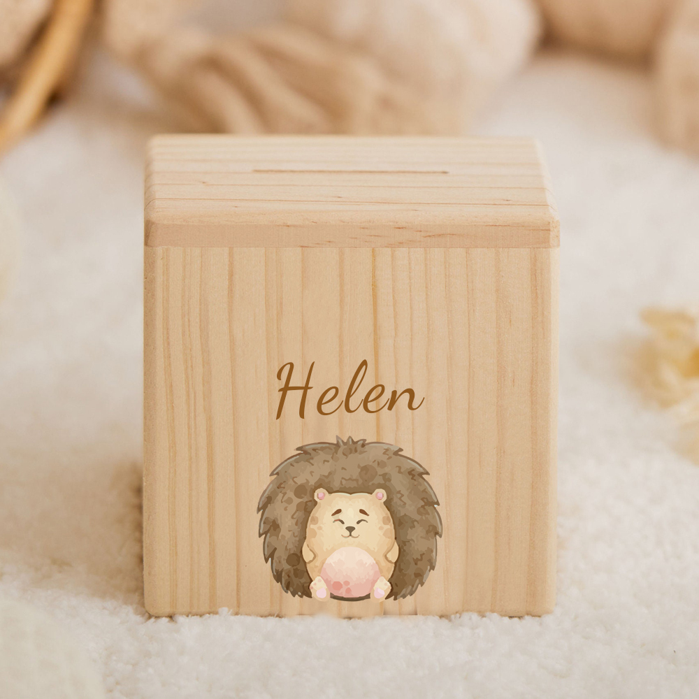 Personalized Kid Cute Animal Wooden Money Boxes