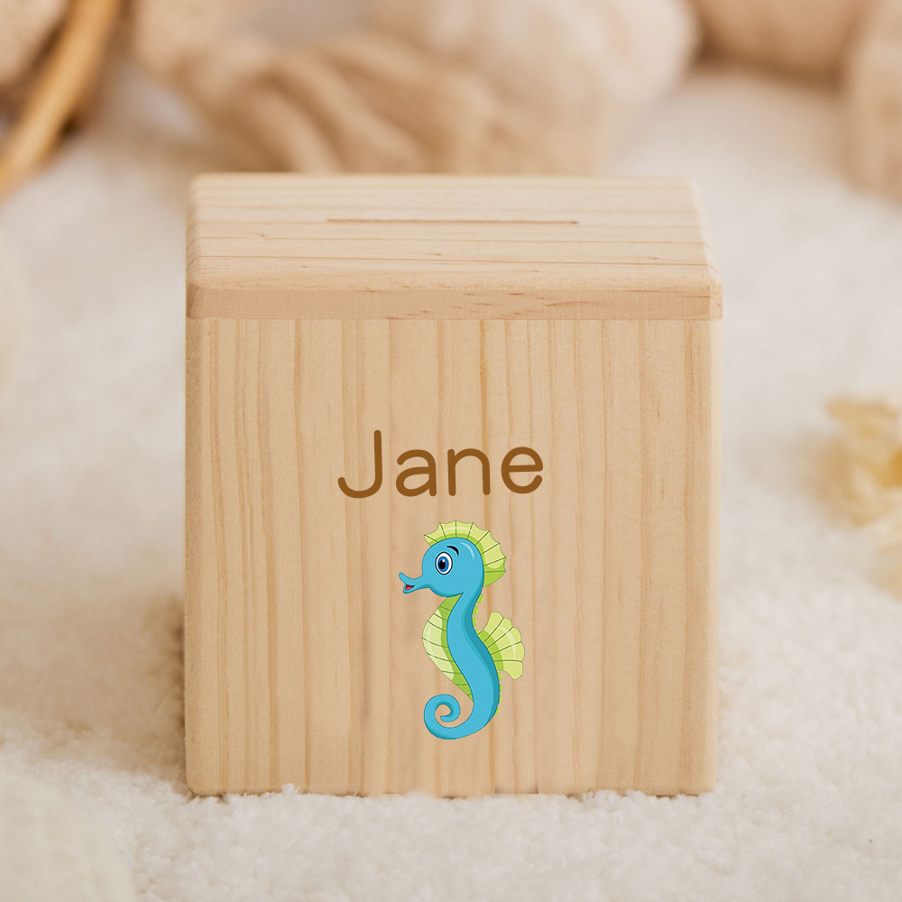 Personalized Kid Cute Animal Wooden Money Boxes