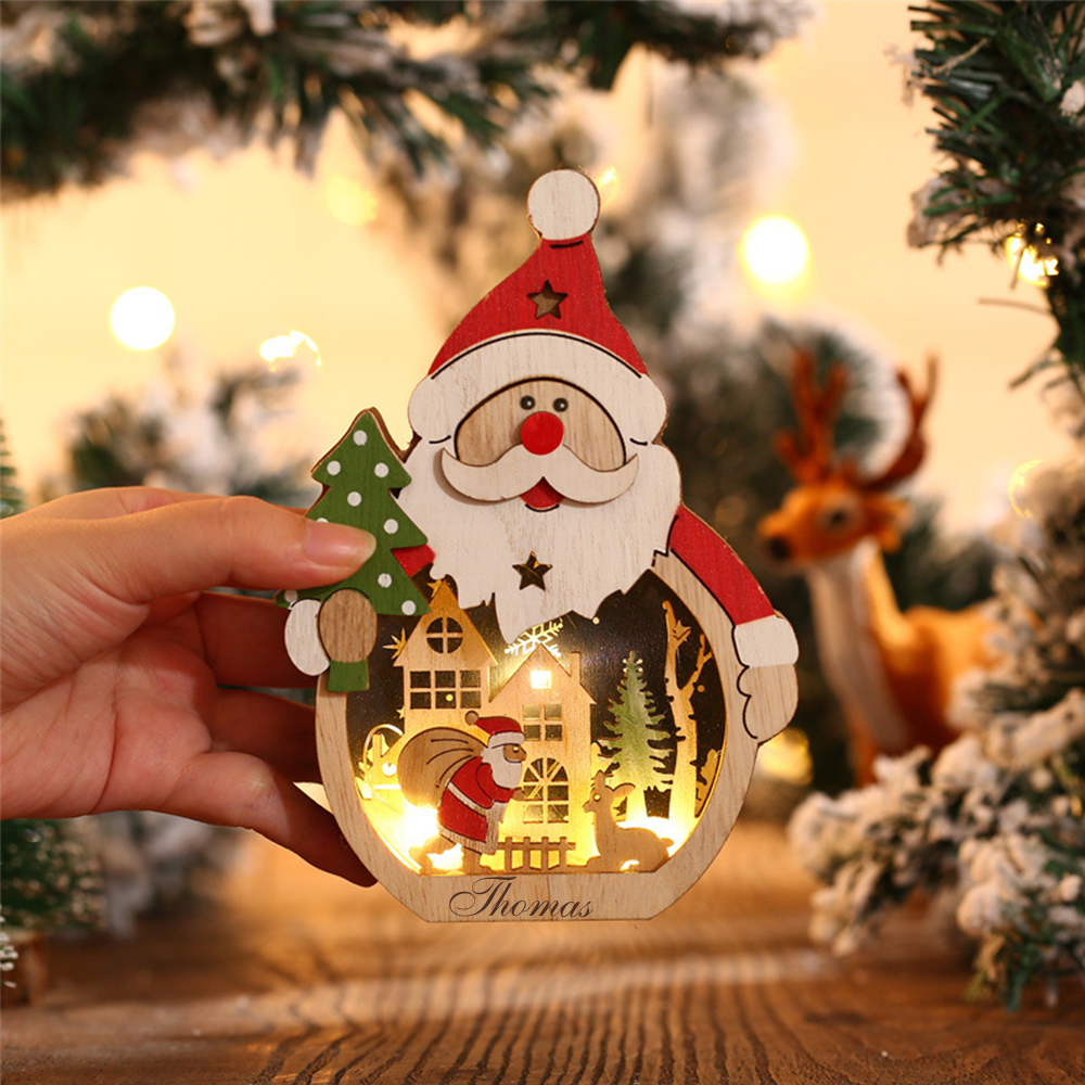 Personalized Christmas Ornaments Decoration with Light | MCGift30