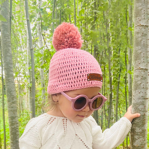 Personalized Embroidery Kid Colorful Pom Pom Hat | HSKid49