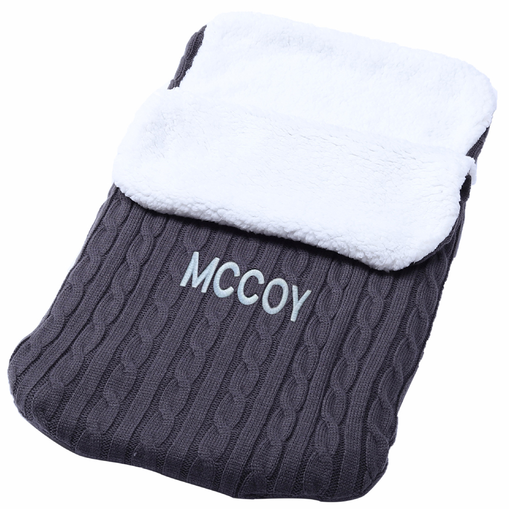 Personalized Embroidery Sherpa Sleeping Bag for Babies | CWBaby93