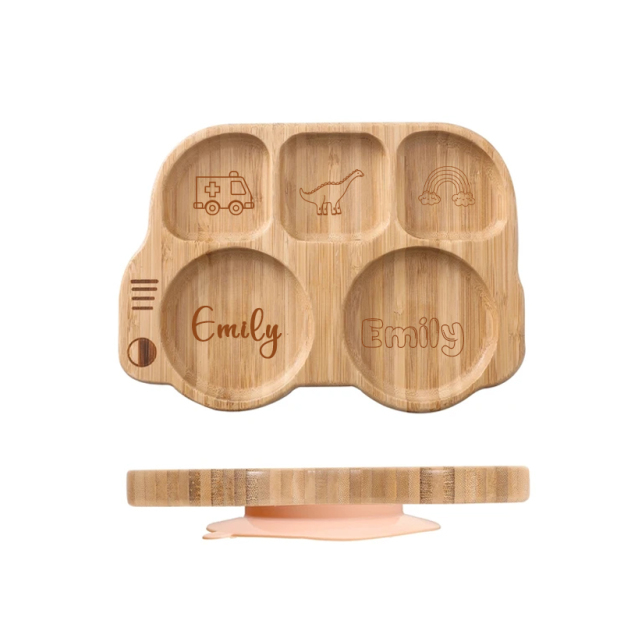 Personalised Baby Bamboo Plate Set | CWBaby19