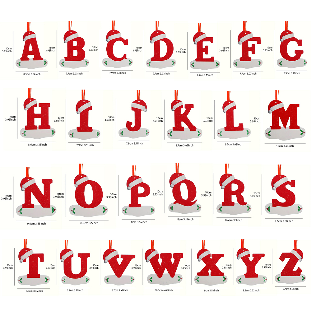 Personalized 26 Letters Christmas Tree Ornament | MCGift101