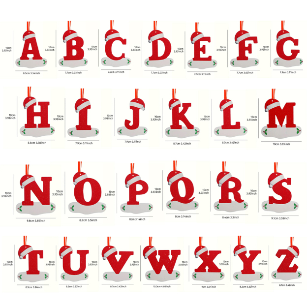 Personalized 26 Letters Christmas Tree Ornament | MCGift101