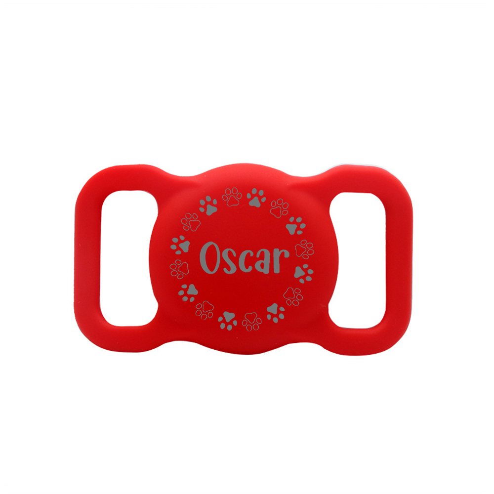 Personalized Pet Apple Air Tag Holder for Dog Collar | BKPet139