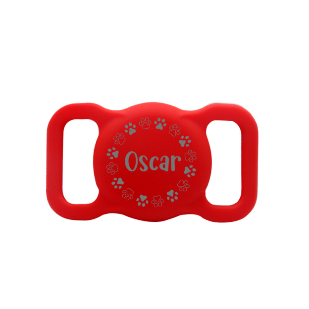 Personalized Pet Apple Air Tag Holder for Dog Collar | BKPet139