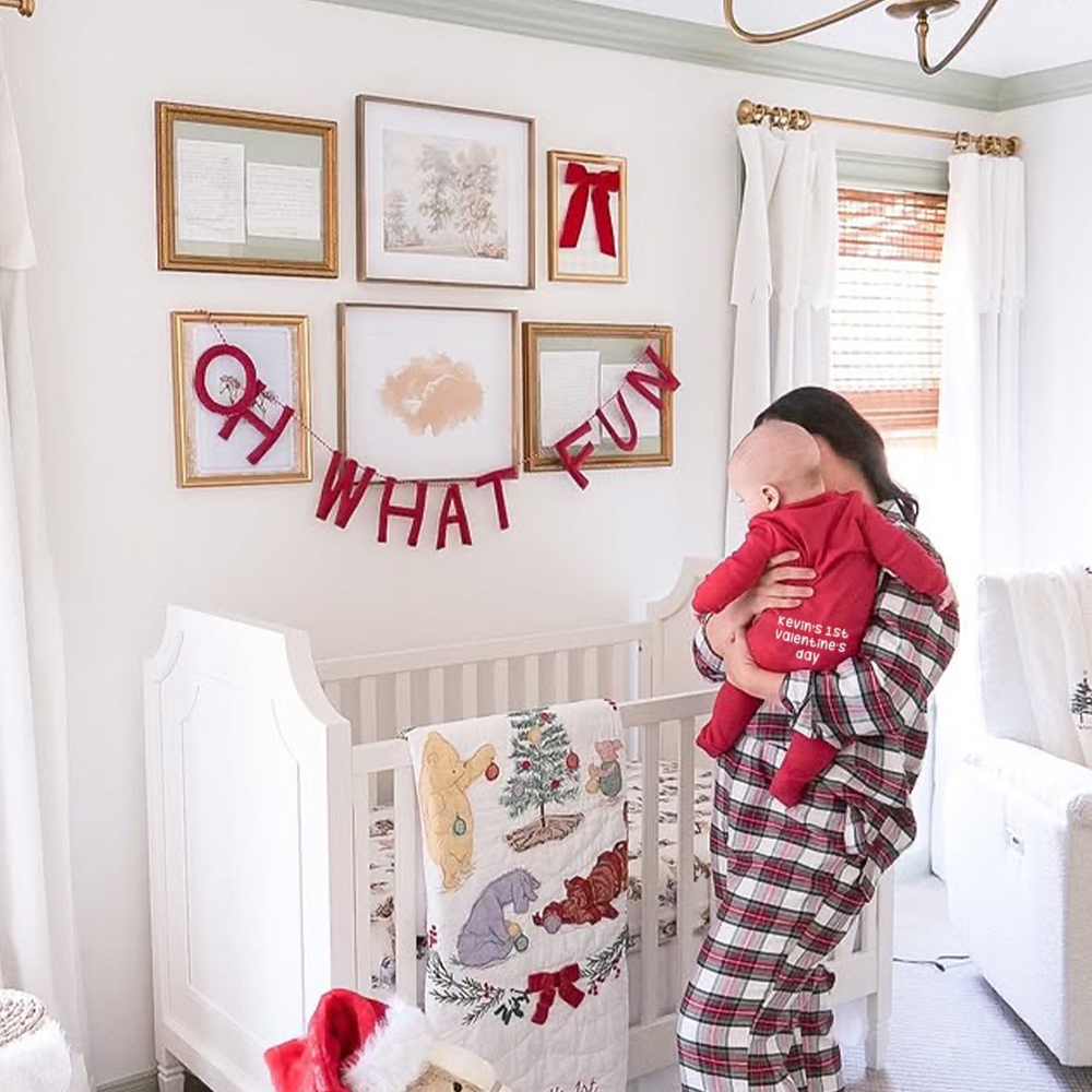 Personalized Baby First Valentine Cozy Soft Long Sleeve Romper | MCGift9001