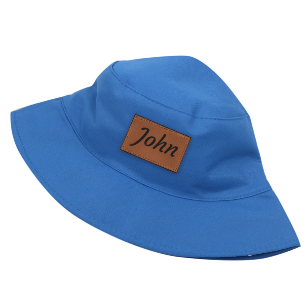 Personalized Kid Leather Patch Bucket Sunbonnet for Comfort & Unique | CWBeach157
