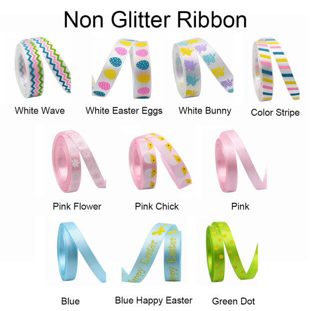 Personalized Shiny Ribbon Bunny Ears Easter Eggs | CWEaster35
