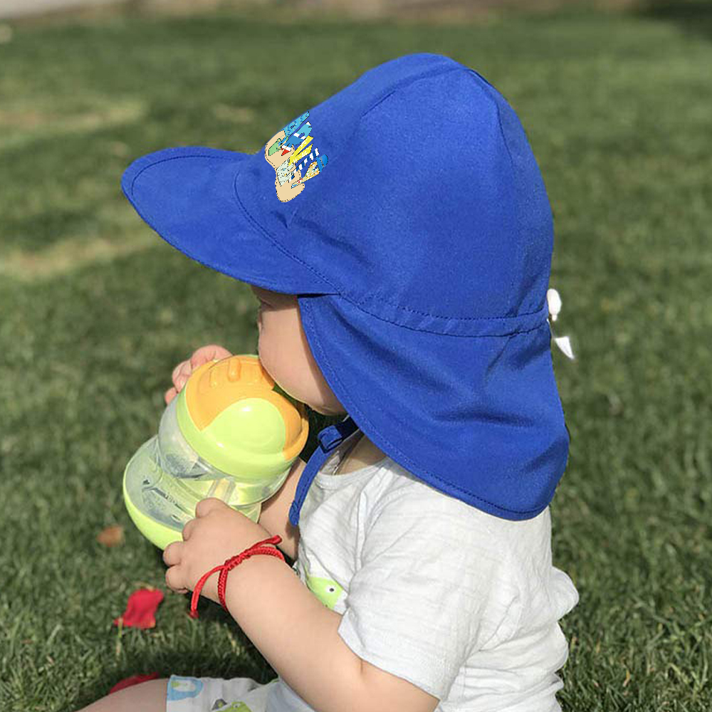 Personalized Kids UV Sun Hat with Neck Protection | CWBeach171