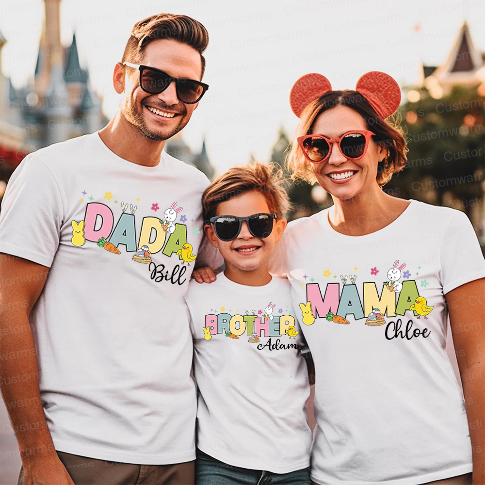 Personalized Family Happy Easter Matching Shirt | CWEaster56