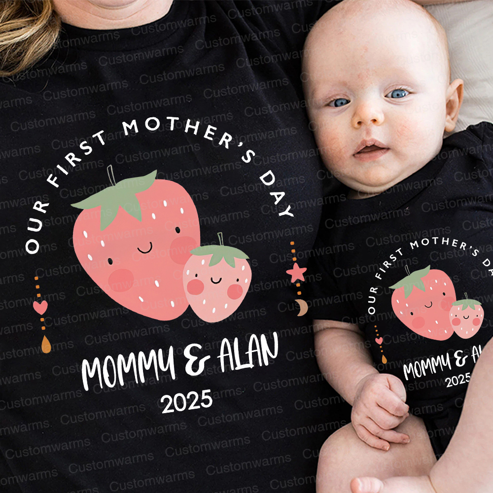 Personalized First Mother's Day Mommy and Baby Outfit | CWFamily18
