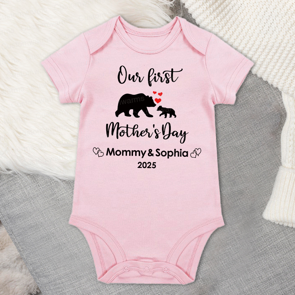 Personalized First Mother's Day Mommy and Baby Outfit | CWFamily19