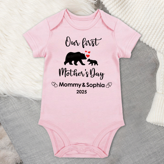 Personalized First Mother's Day Mommy and Baby Outfit | CWFamily19