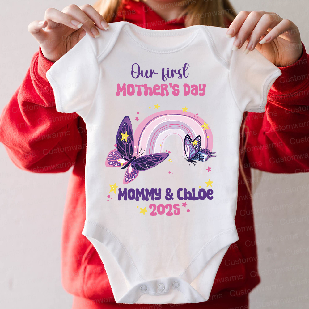 Personalized First Mother's Day Mommy and Baby Outfit | CWFamily38