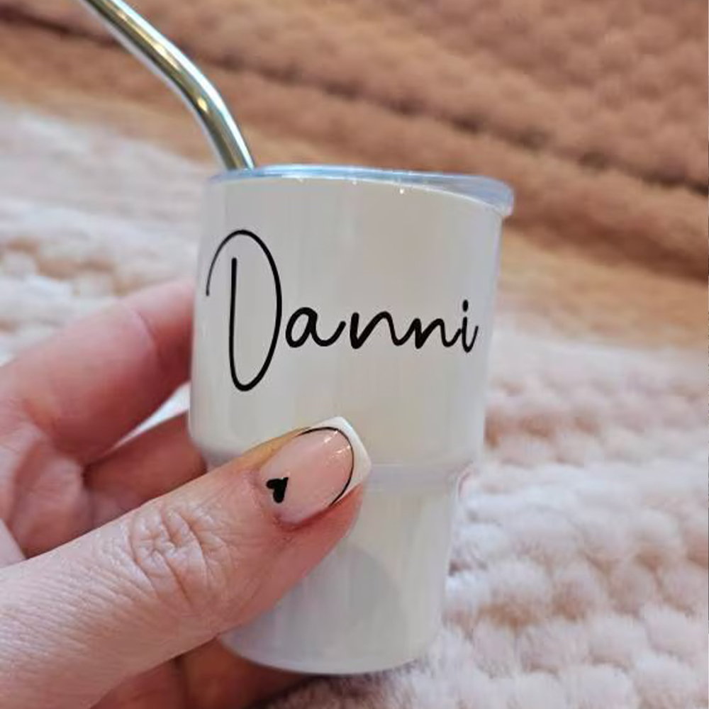 Personalised 3oz Stainless Steel Sippy Mini Tumbler | KidCup09