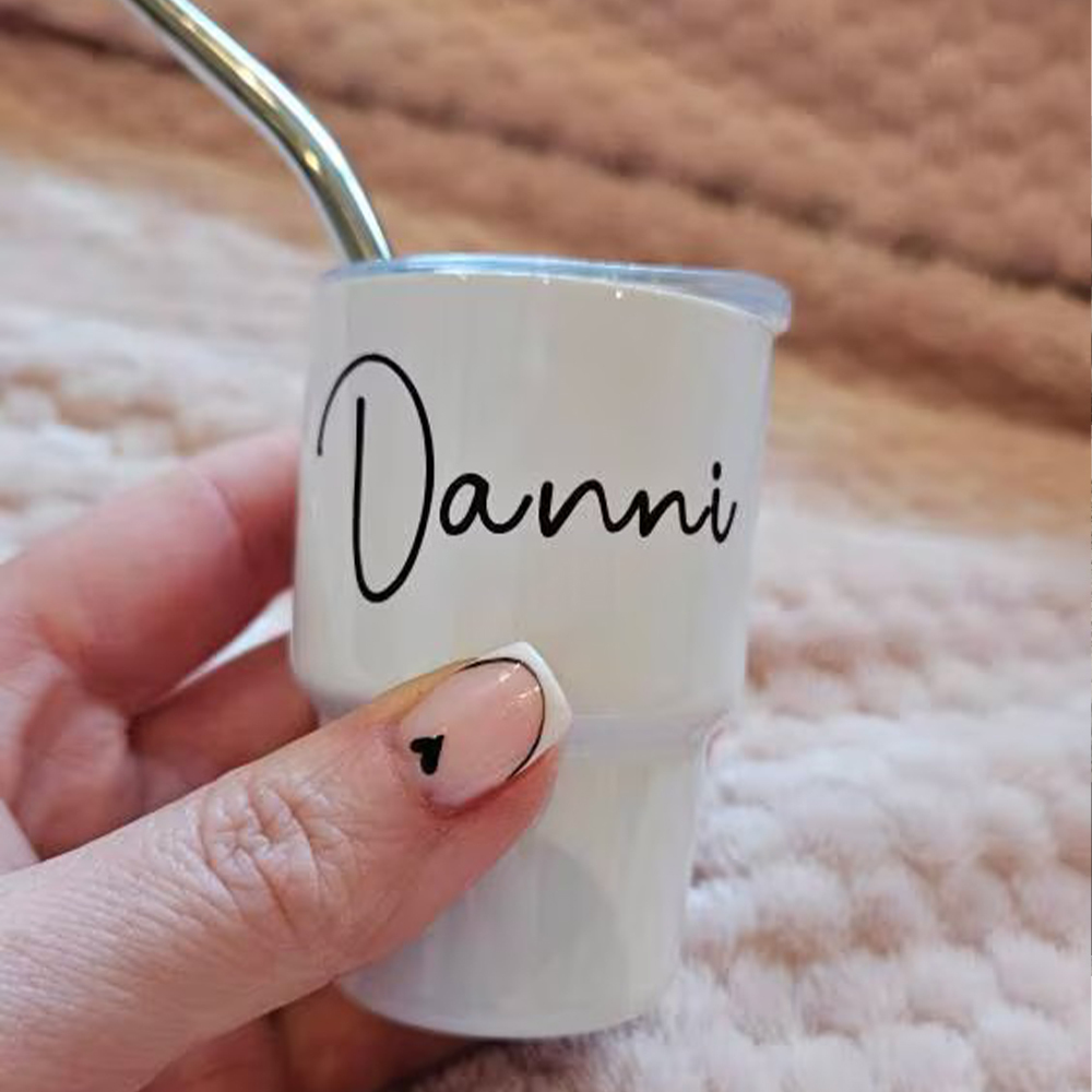 Personalised 3oz Stainless Steel Sippy Mini Tumbler | KidCup09