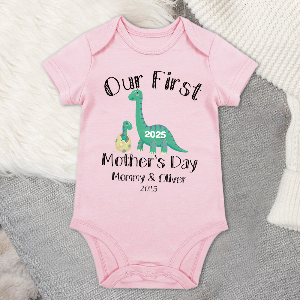 Personalized First Mother's Day Mommy and Baby Outfit | CWFamily27