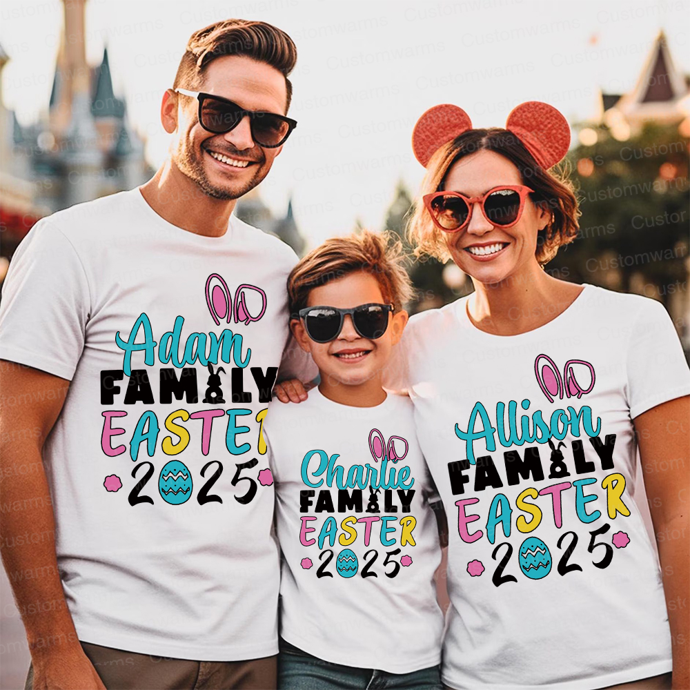 Personalized Family Happy Easter Matching Shirt | CWEaster66