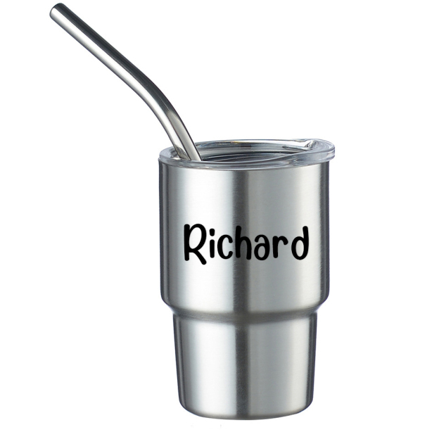 Personalised 3oz Stainless Steel Sippy Mini Tumbler | KidCup09