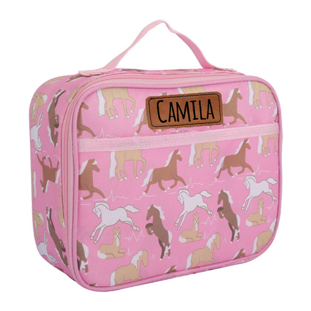 Personalized Kids Leather Patch Cute Lunch Bag