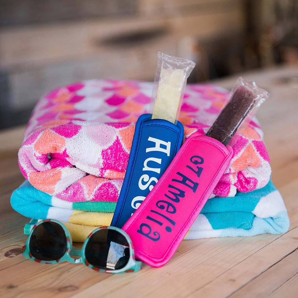 Personalized Icy Frozen Yogurt Popsicle Holder | CWBeach179