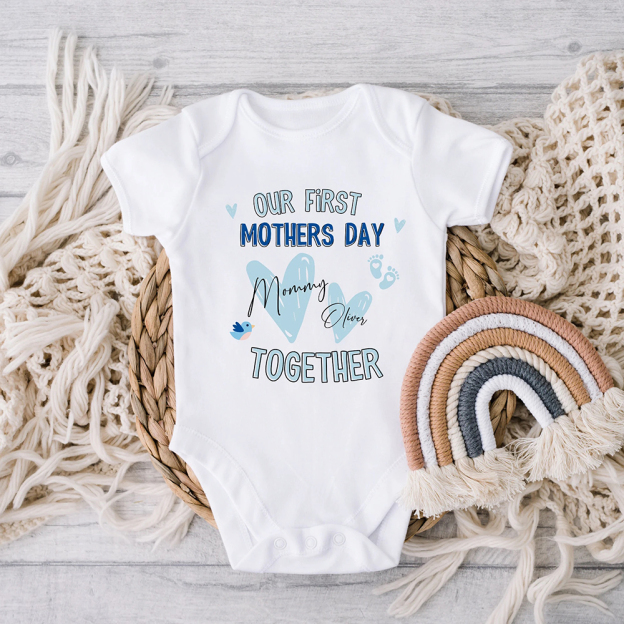 Personalized First Mother's Day Mommy and Baby Outfit | CWFamily47