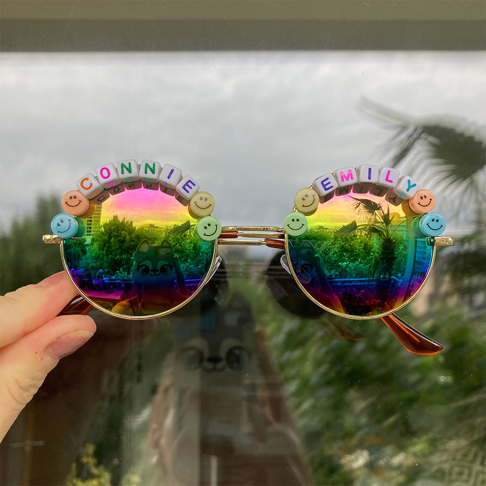 Personalized Colorful Flower Sunglasses For Kids | CWBeach76