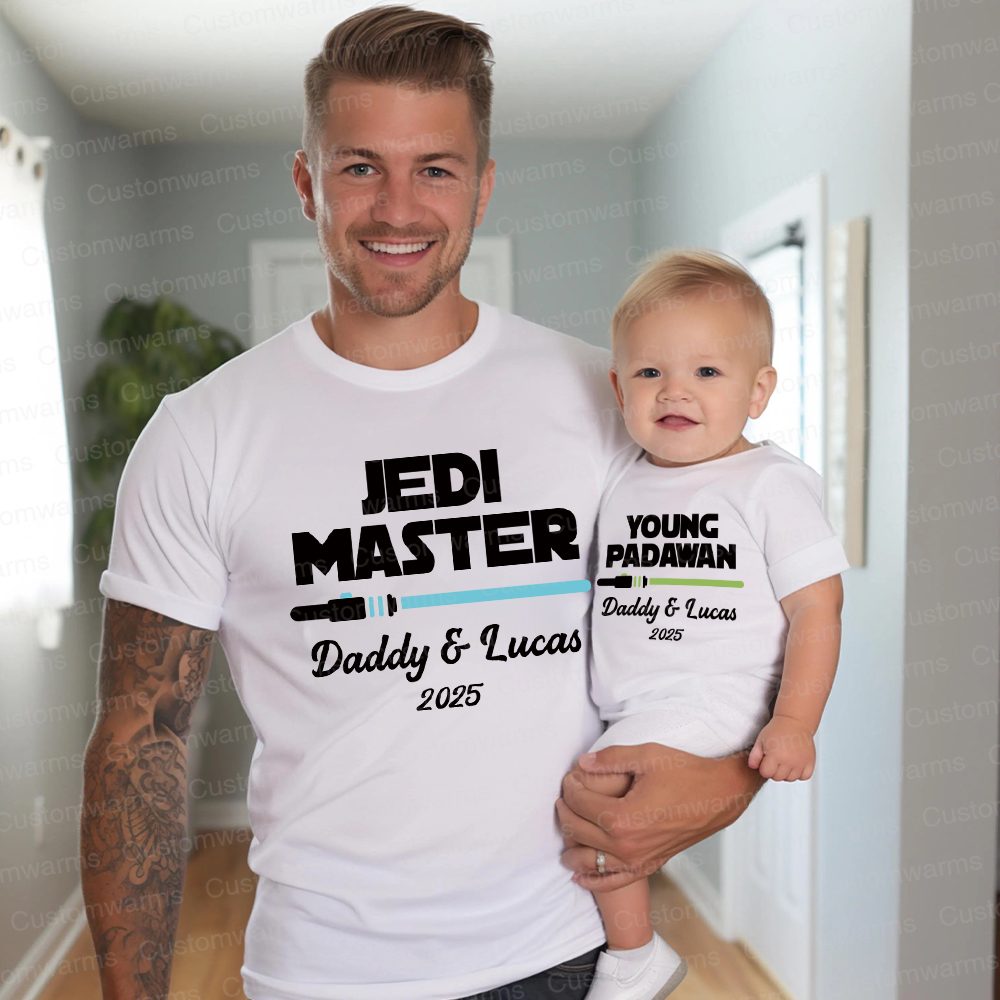 Personalized First Father's Day Daddy and Baby Outfit | CWFamily102