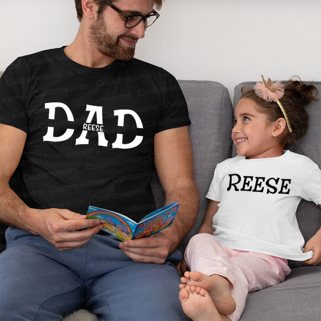 Personalized First Father's Day Daddy and Me Outfit | CWFamily108