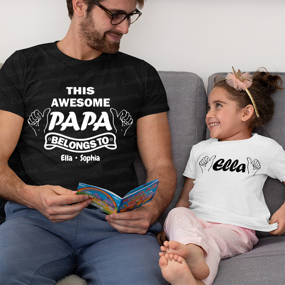 Personalized First Father's Day Daddy and Me Outfit | CWFamily110