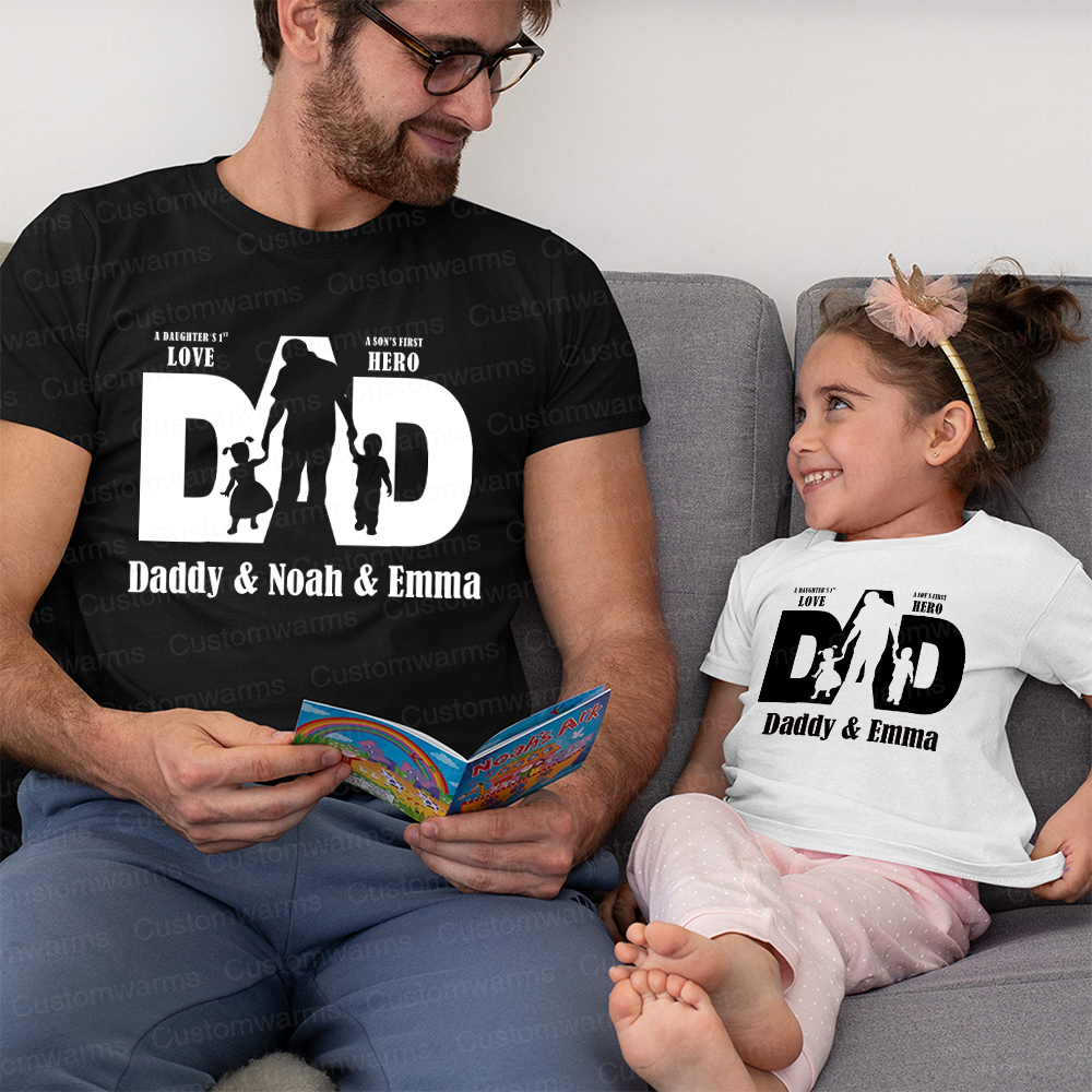 Personalized First Father's Day Daddy and Me Outfit | CWFamily114
