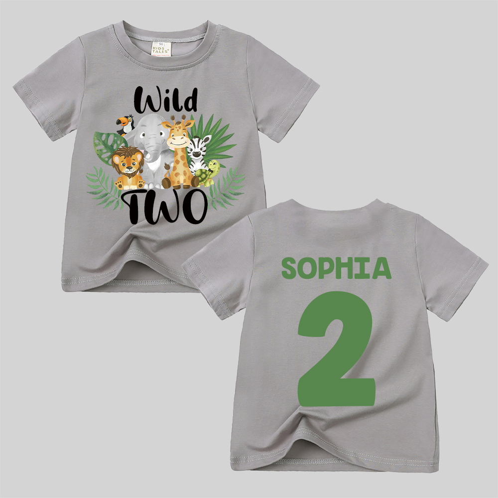 Personalized Forest Feral Floral Zoo Birthday T-Shirt | inTee19