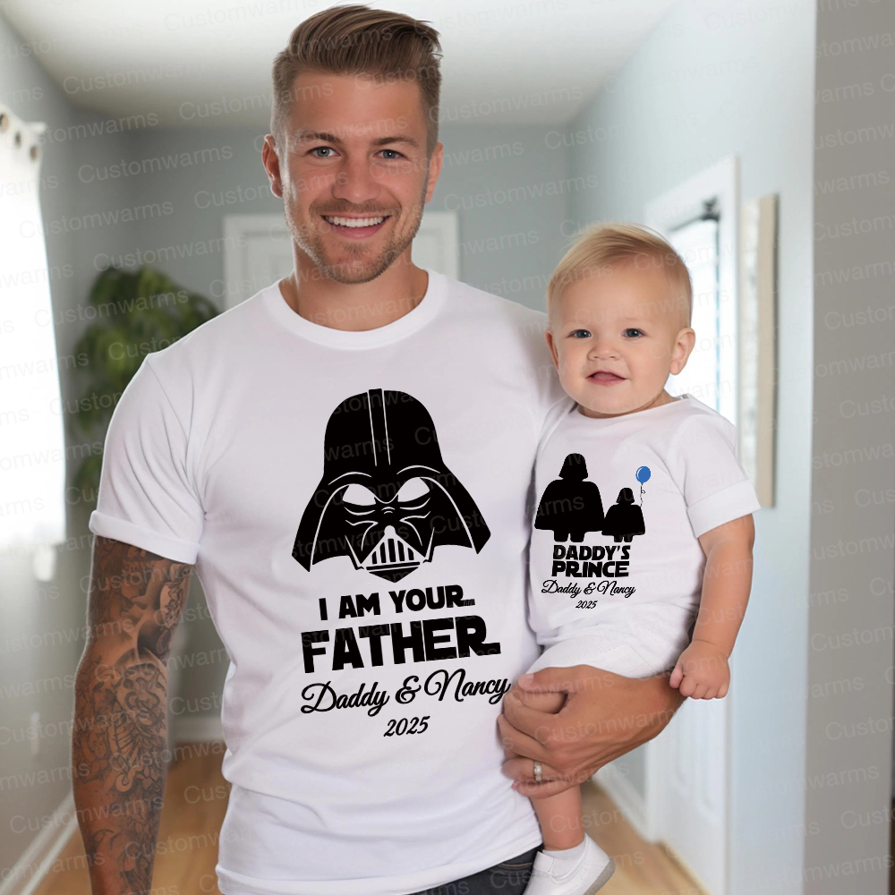Personalized First Father's Day Daddy and Baby Outfit | CWFamily103