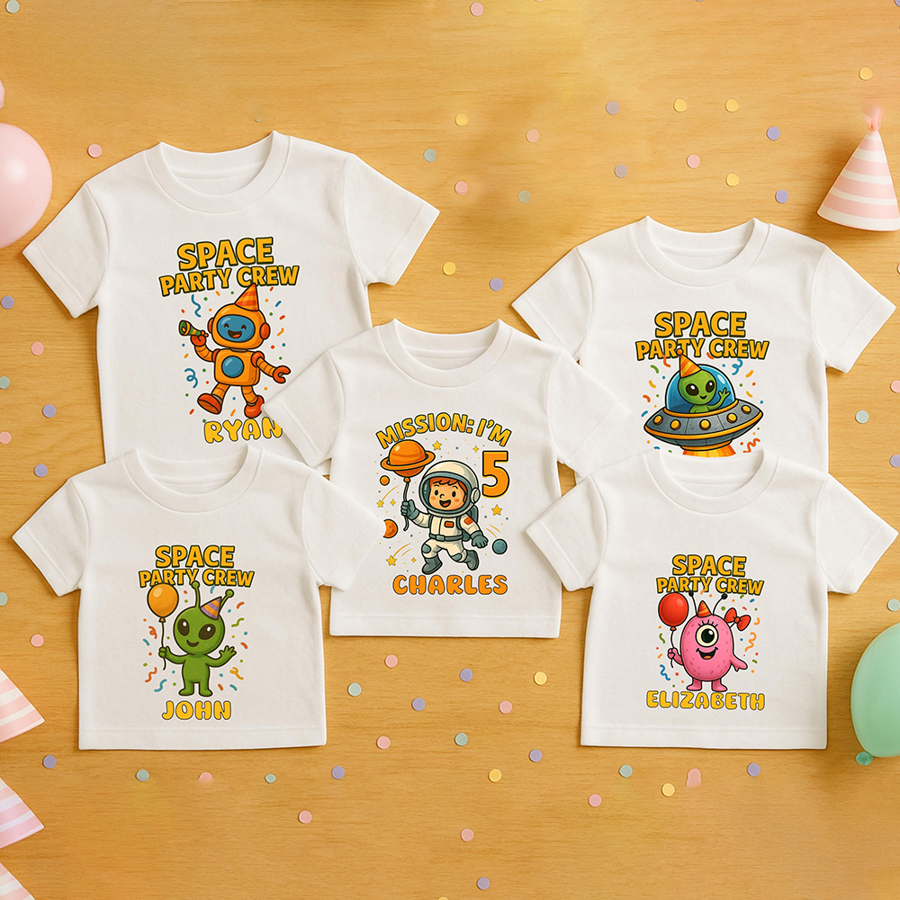 Personalized Space Party Birthday T-Shirt | inBirth33