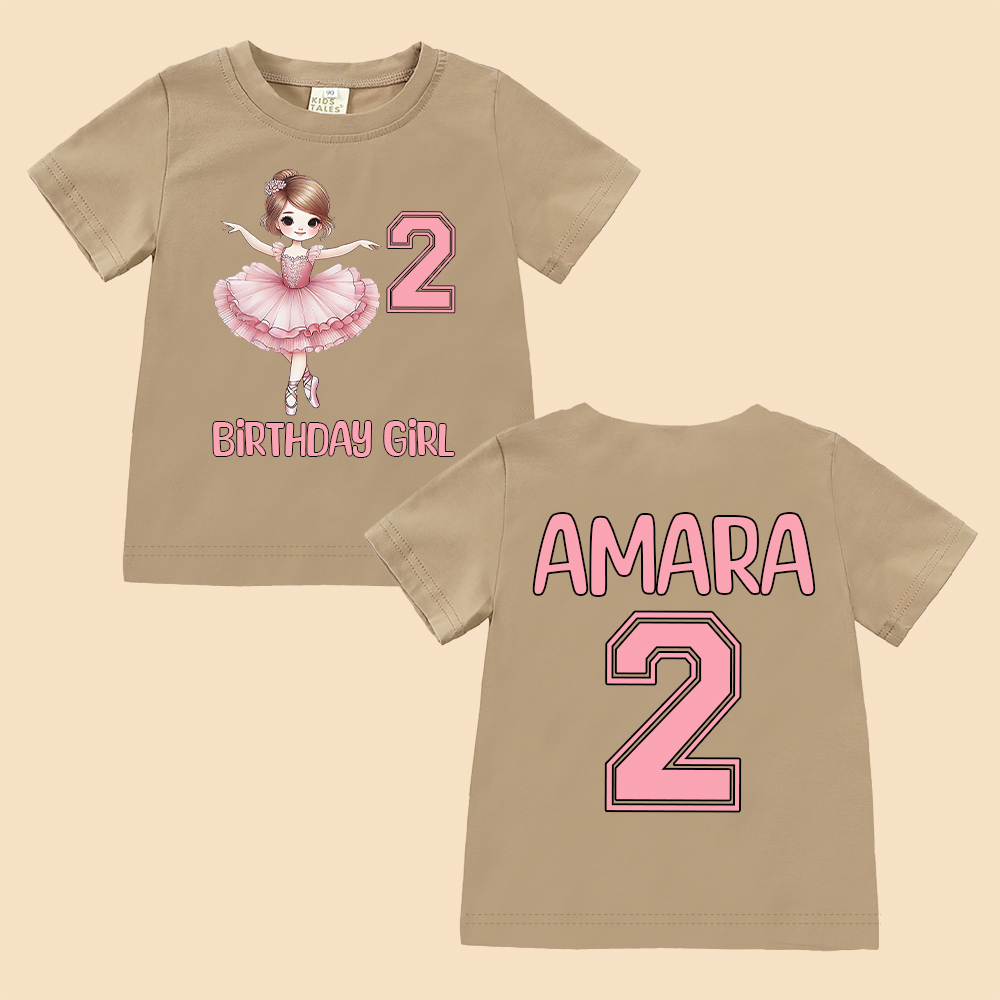 Personalized Ballet Dancer Theme Birthday T-Shirt | inBirth35