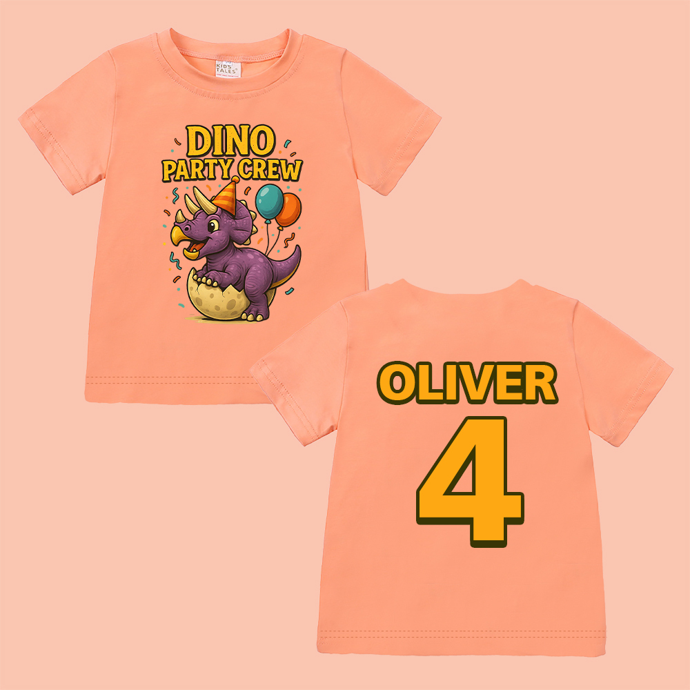 Personalized Dinosaur Party Birthday T-Shirt | inBirth34