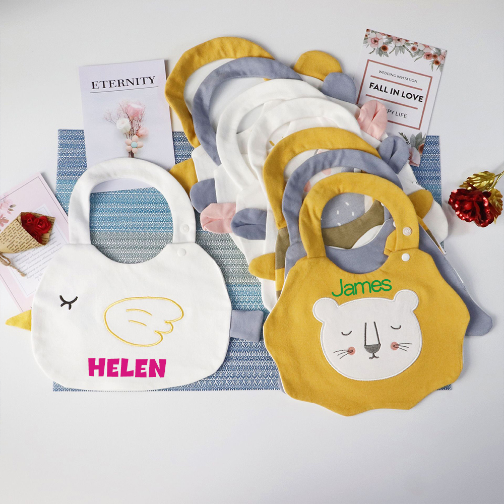 Personalised Baby 2-Layer Waterproof Cotton Bib | CWBaby265