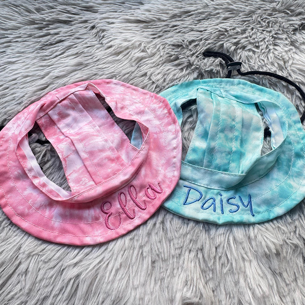 Personalized Embroidery Pet Sun Hat with Ear Holes | BKPet66