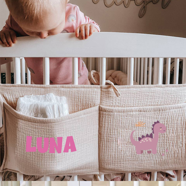 Personalized Baby Bed Pocket Accessories & Diapers Storage | CWBaby5801